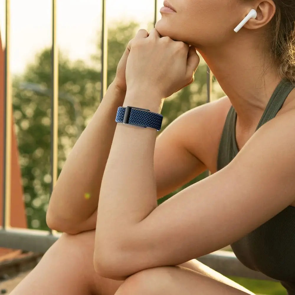 Nylonranneke Google Fitbit Air -kellolle, sininen