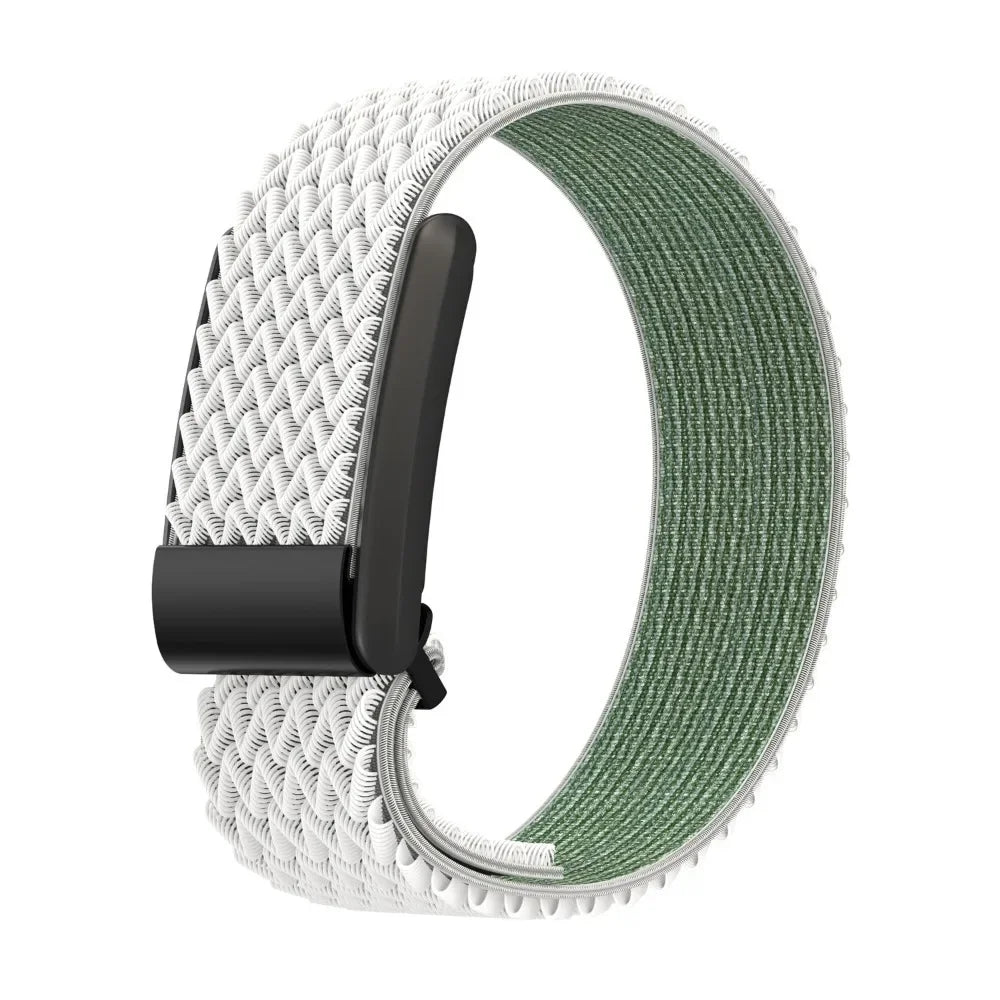 Nylonranneke Google Fitbit Air -kellolle, valkoinen