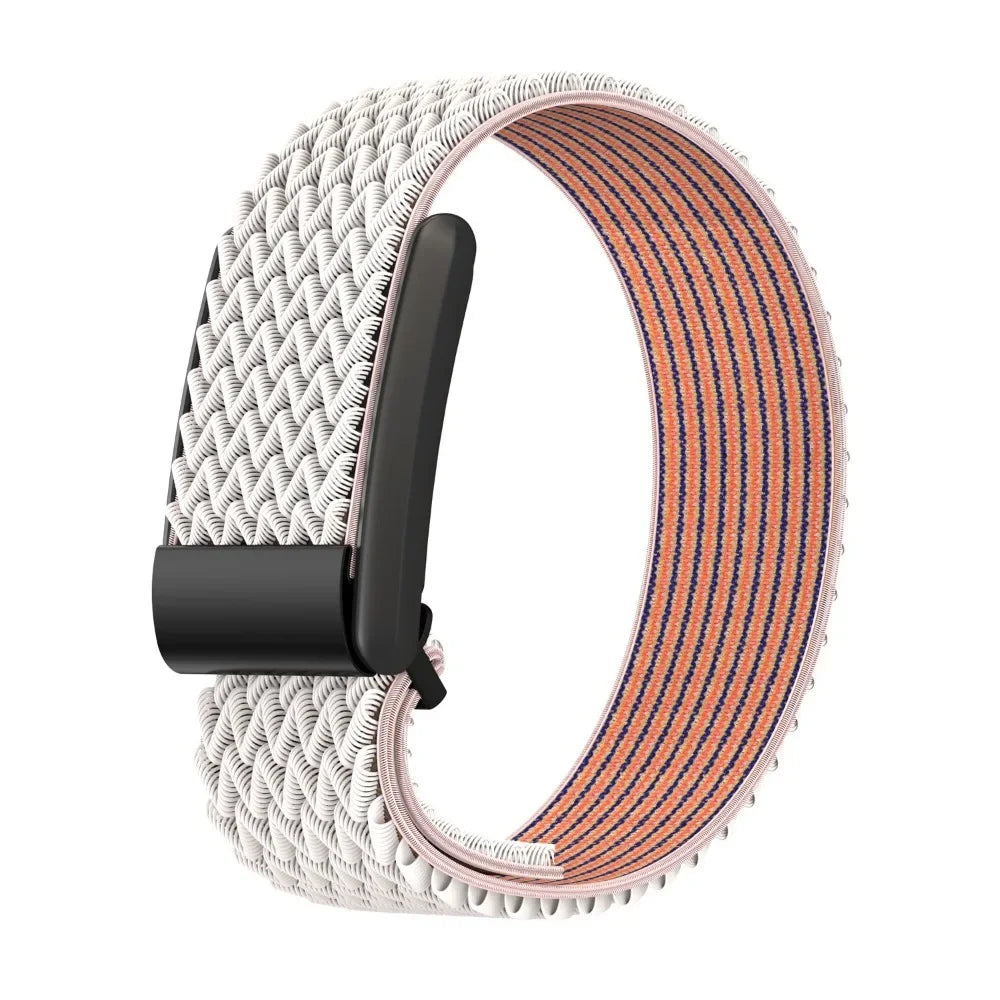Nylonranneke Google Fitbit Air -kellolle, valkoinen