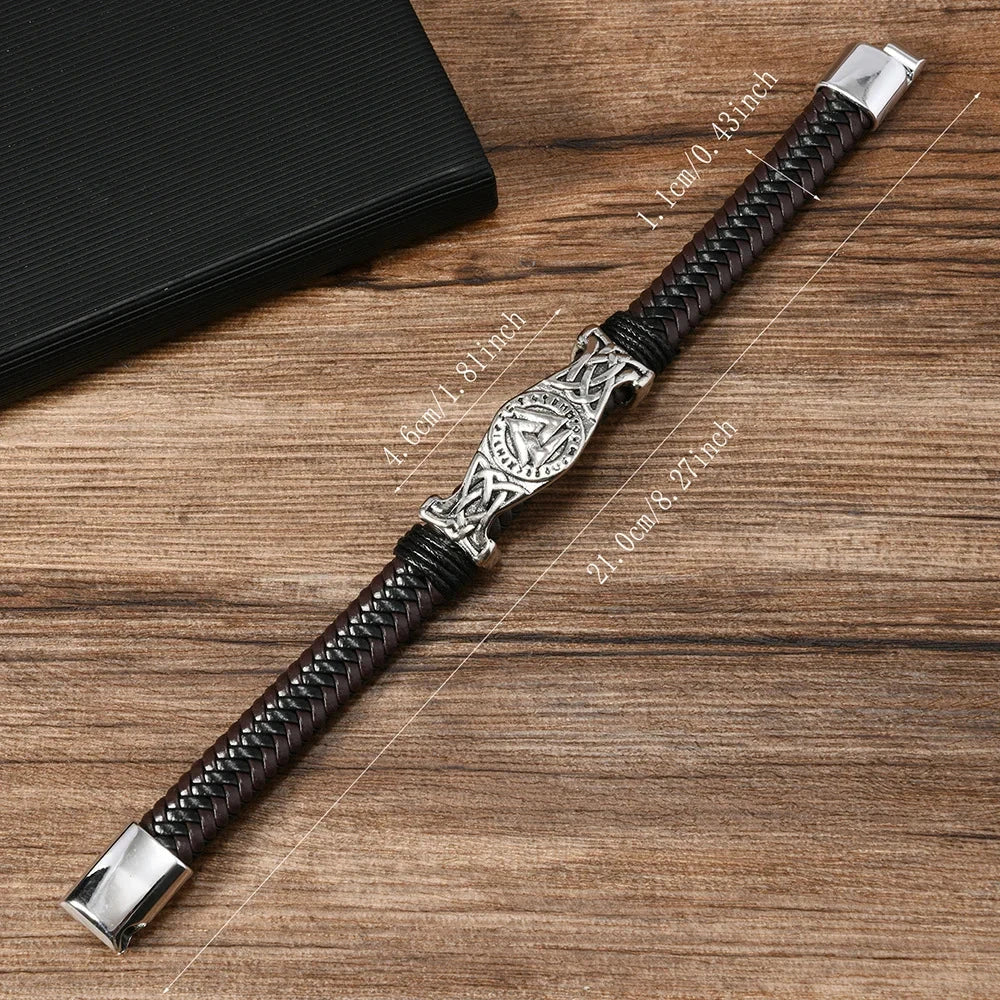 Valknut-viikinkirannekoru miehille