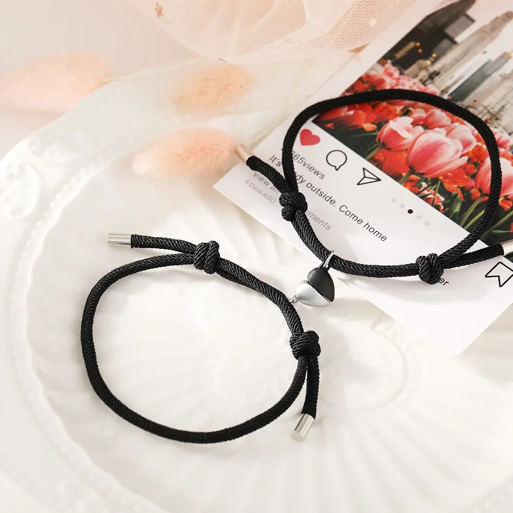 Rannekorut Gourmette Sydän Magneetti Ystäväpariskunnille