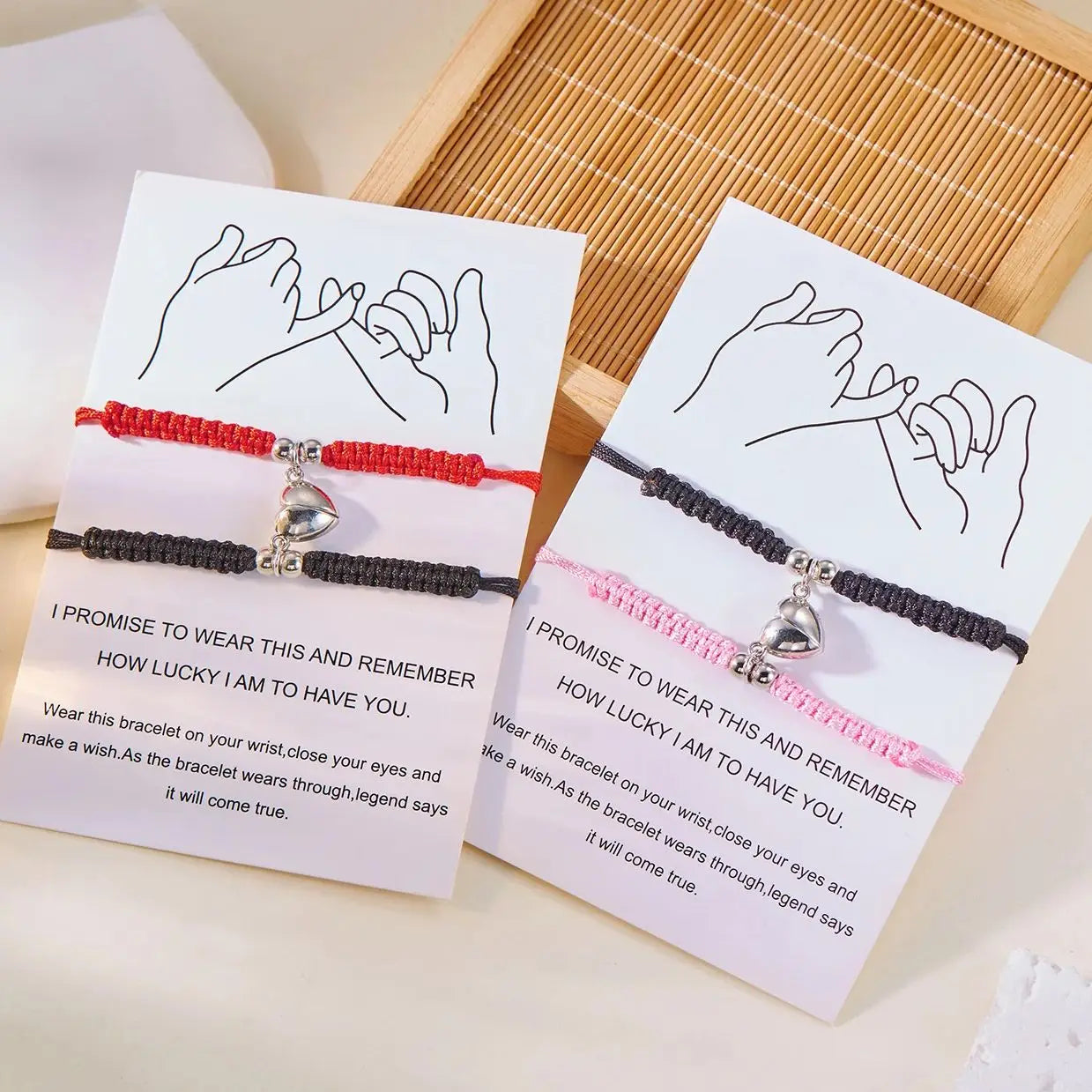 Rakkausrannekkeet ystäväpareille romanttisella ketjulla
