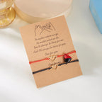 Rannekkeet pariskunnille magneettisella sydän- ja sydänkäyräkuviolla, punainen ja musta