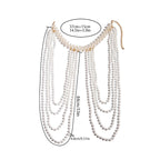 Naisten olkaketju helmillä - koru solisluulle ja olkapäälle