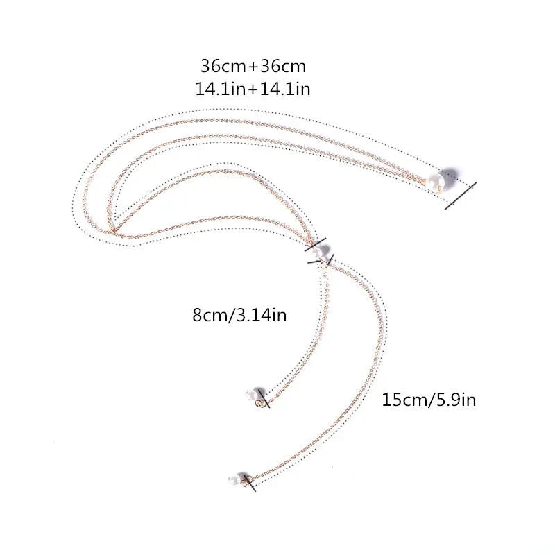 Selkäketju Kaulakoru Selän Koriste Naisille Helmet