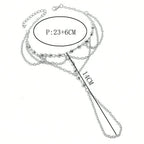 Jalkaketju - Hopeoitu Naisten Jalkakoru