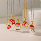 Kaulakoru joulupukin lumihiutalekorulla