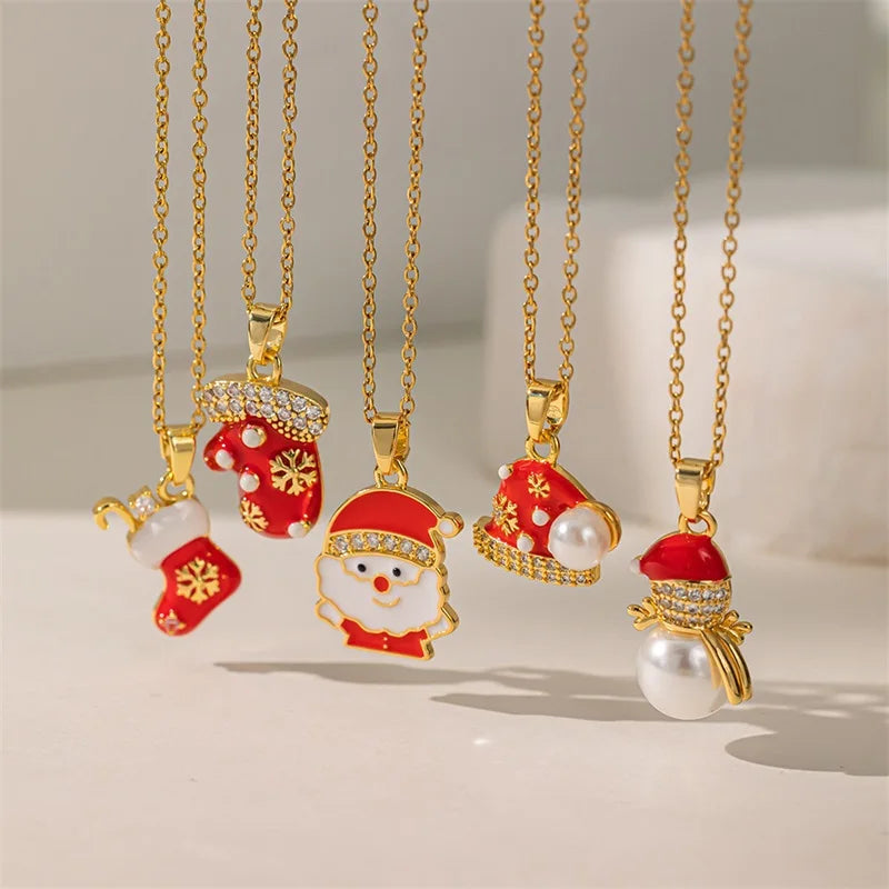 Kaulakoru joulupukin lumihiutalekorulla