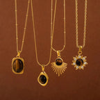 Kaulakoru Tiikerinsilmä-suojariipuksella naisille D