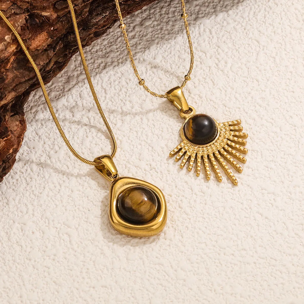 Kaulakoru Tiikerinsilmä-suojariipuksella naisille A