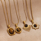 Kaulakoru Tiikerinsilmä-suojariipuksella naisille B