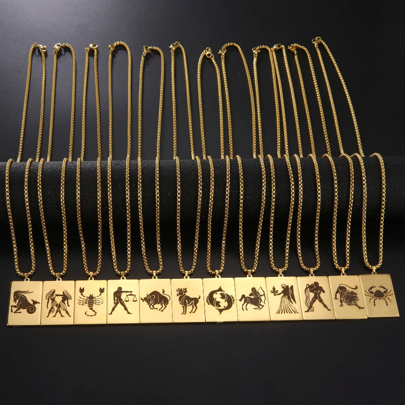 Kaulakoru tyylikkäällä astrologisen horoskoopin riipuksella