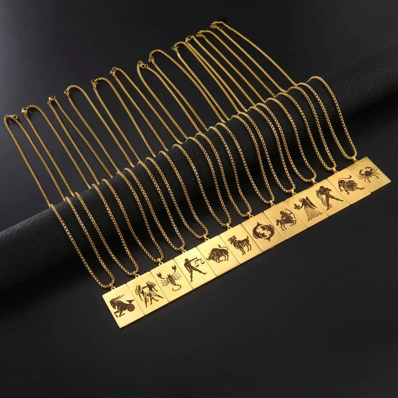 Kaulakoru tyylikkäällä astrologisen horoskoopin riipuksella