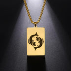 Kaulakoru tyylikkäällä astrologisen horoskoopin riipuksella