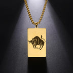 Kaulakoru tyylikkäällä astrologisen horoskoopin riipuksella