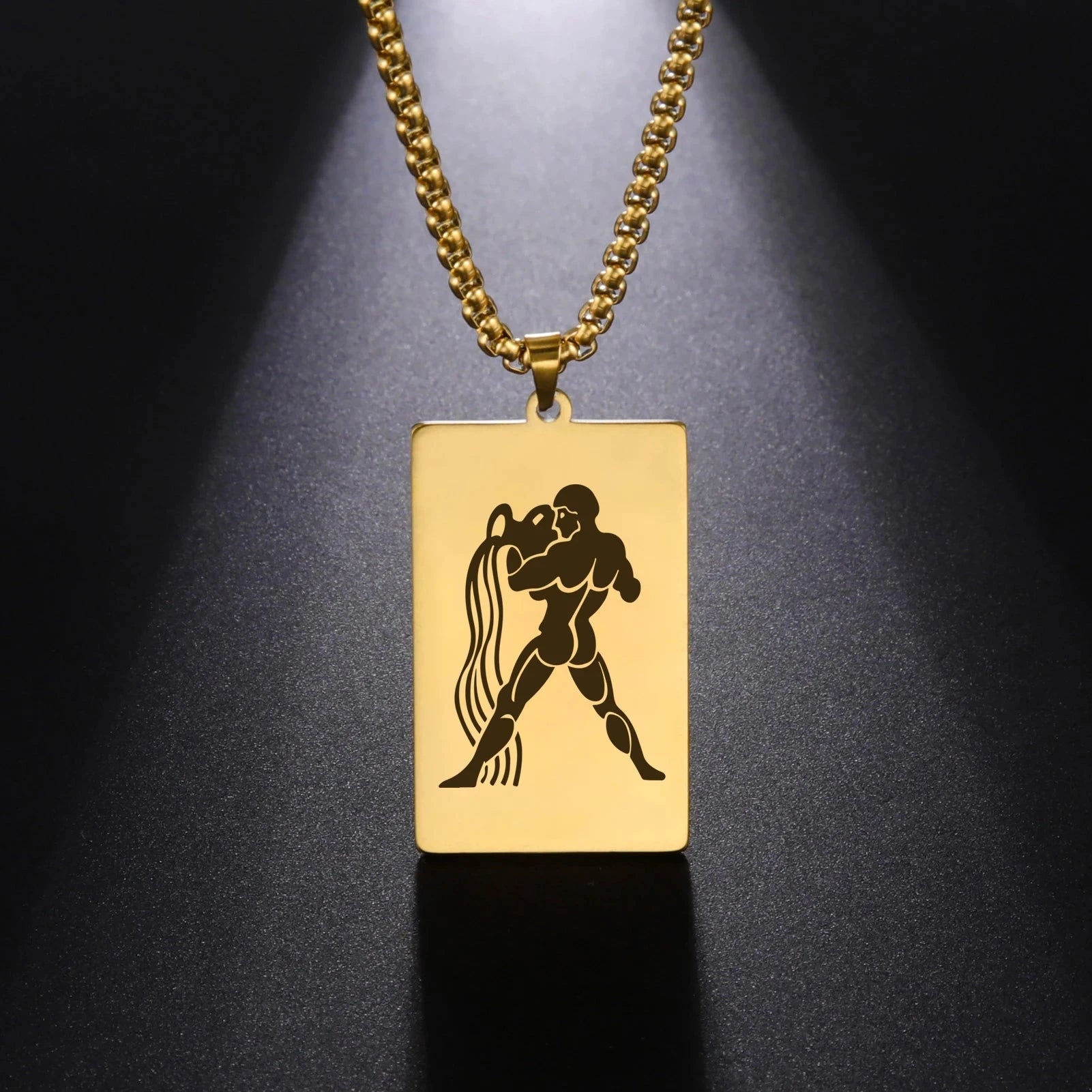 Kaulakoru tyylikkäällä astrologisen horoskoopin riipuksella