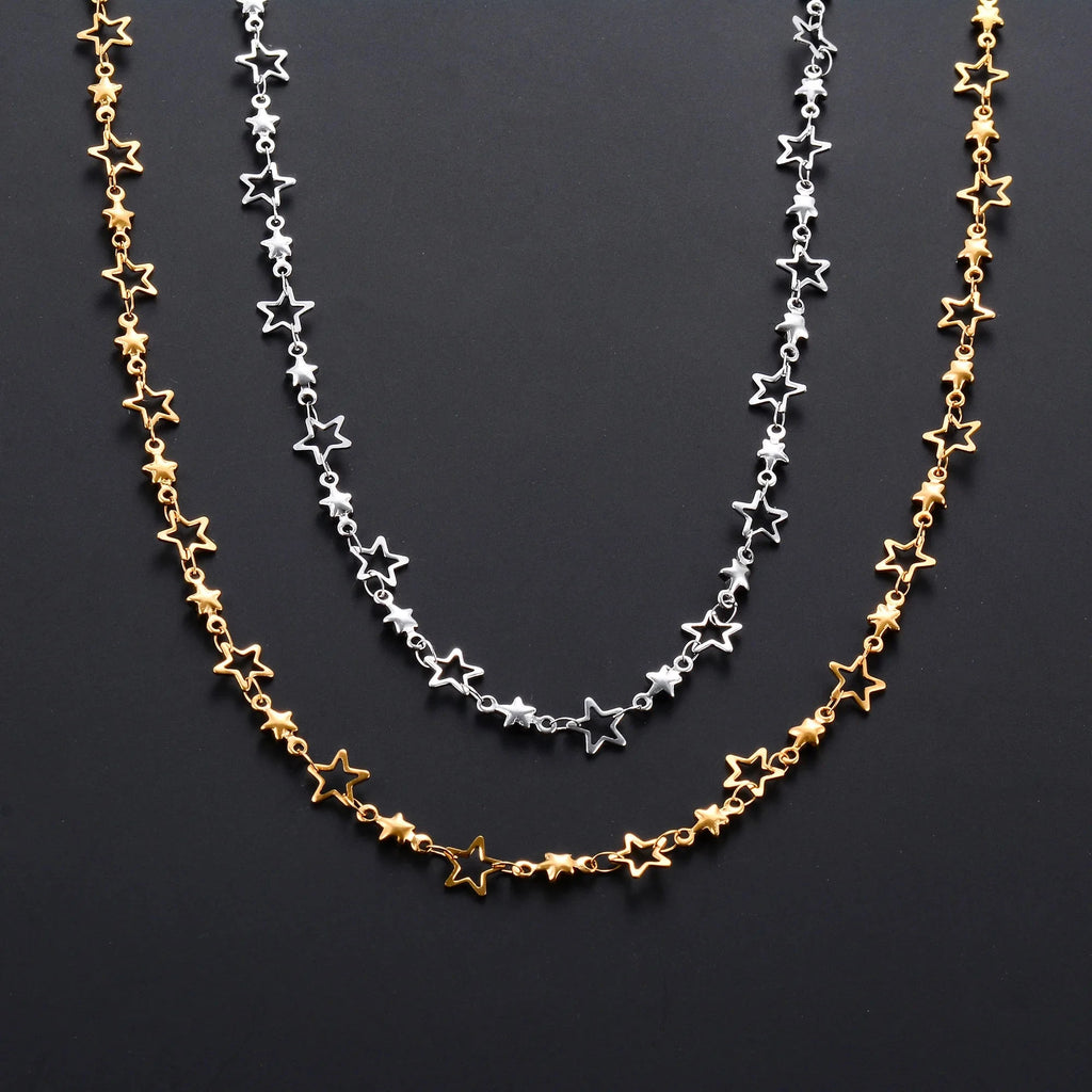 Kaulakoru tähtiriipuksella astrologiaa varten miehille tai naisille hopea