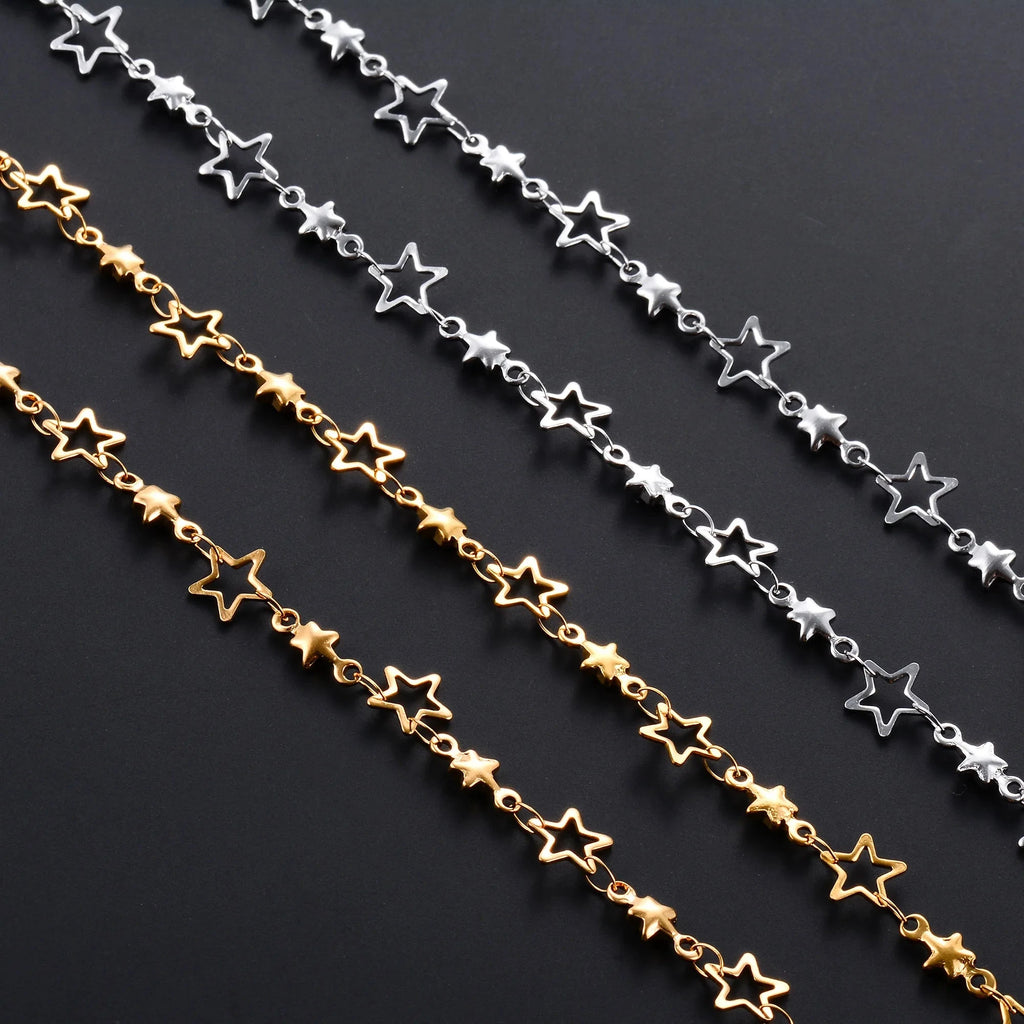 Kaulakoru tähtiriipuksella astrologiaa varten miehille tai naisille kulta