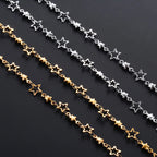 Kaulakoru tähtiriipuksella astrologiaa varten miehille tai naisille kulta