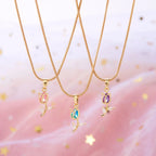 Kaulakoru vihreää zirkonia tulppaanikukkariipuksella