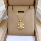 Kaulakoru kristallilumihiutale-riipuksella