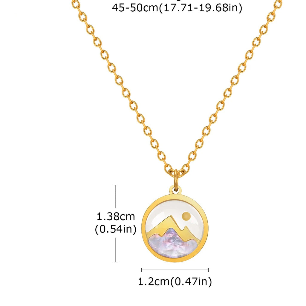 Kaulakoru, jossa on vuori- ja kuu-riipus