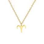 Kaulakoru, jossa on kullanvärinen horoskooppiriipus