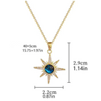 Collier avec pendentif soleil et cristal&nbsp;
