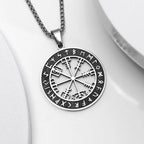 Vegvisir-kompassi kaulakoru viikinki-riipuksella