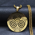 Kelttiläinen kaulakoru Triskel Viking -riipus miehille ja naisille pohjoismainen kulta