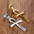 Riipus hopea-kulta egyptiläinen risti kaulakoru