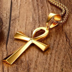 Riipus kulta egyptiläinen risti kaulakoru