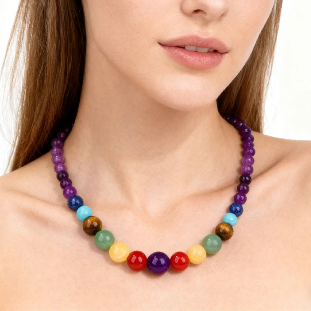 Suojakaulakoru 7 chakran kiviriipuksella ametisti