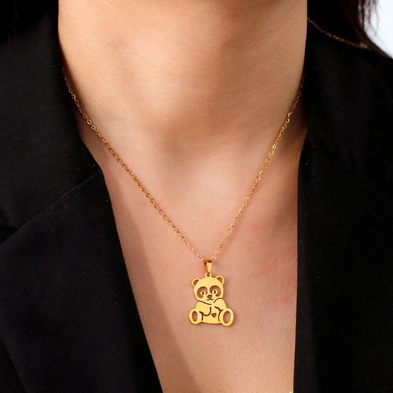 Söpö pandakaulakoru kultaa