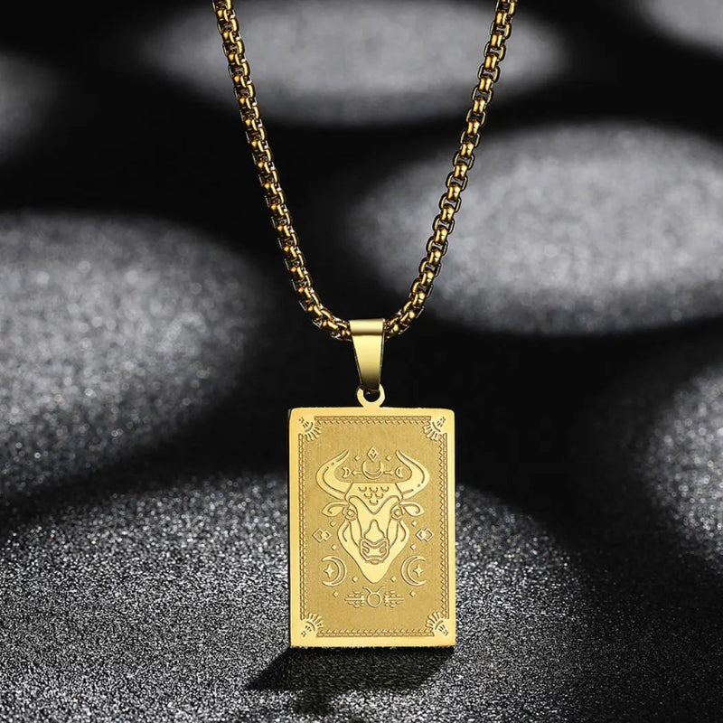 Kaulakoru riipuksella ja horoskooppimerkki