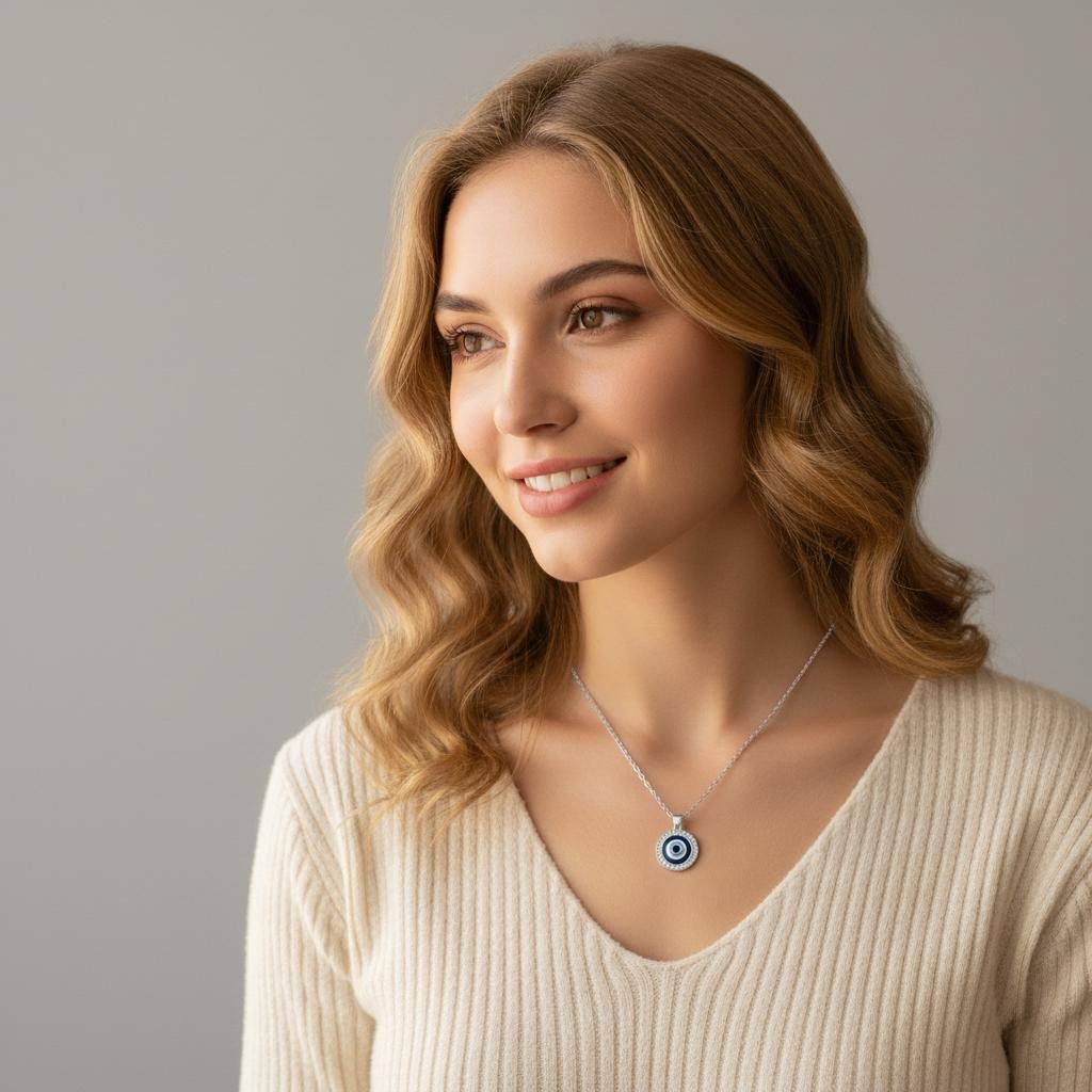 Kaulakoru Riipus Kreikkalainen Turkkilainen Sininen Paha Silmä Matiasma Mataki 