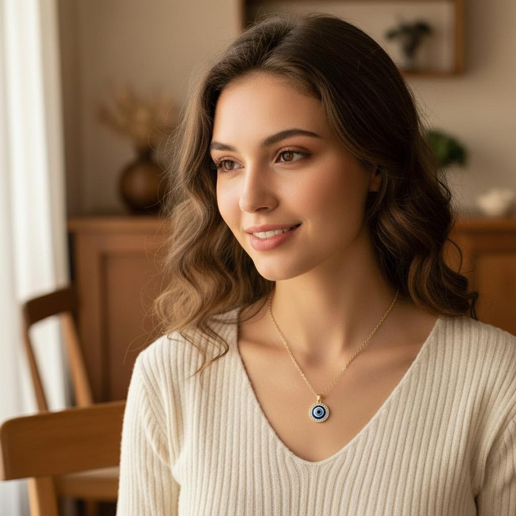 Kaulakoru Riipus Kreikkalainen Turkkilainen Sininen Paha Silmä Matiasma Mataki 