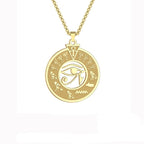 Egyptiläinen Horuksen silmä -riipuskaulakoru miehille ja naisille kulta