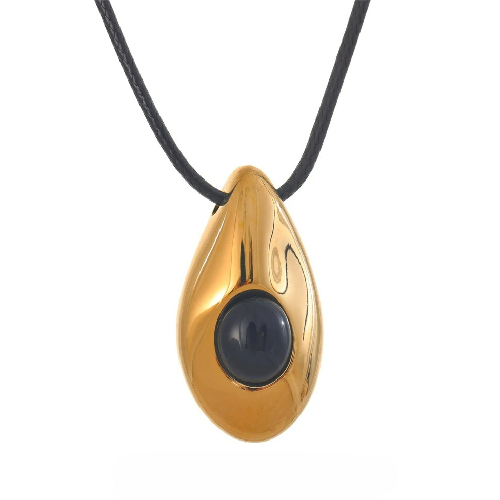 Vesipisaran riipuskaulakoru boheemi tyyli kulta