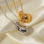 Kaulakoru iso vesipisaran riipus hopea