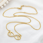 Kaulakoru Riipus Infinity Sydän ja Zirkoni kulta