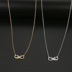 Naisten hopeanvärinen äärettömyys-riipus kaulakoru