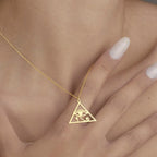 Egyptiläinen Oudjat-naisen Horuksen silmä kaulakoru ja riipus kulta