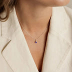 Syntymäkiven kaulakoru kulta & hopea 