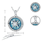 Kääntyvä kompassiriipuskaulakoru tuuliruusu