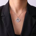 Naisten zen-riipuskaulakoru, hopeinen lootuskukka