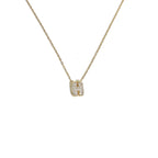 Naisen choker-kaulakoru minimalistisella h-kirjaimen riipuksella