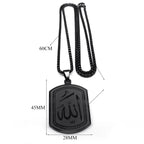 Kaulakoru miehille tai naisille, jossa kuusikulmainen Allah-riipus arabialaisesta muslimi-islamista