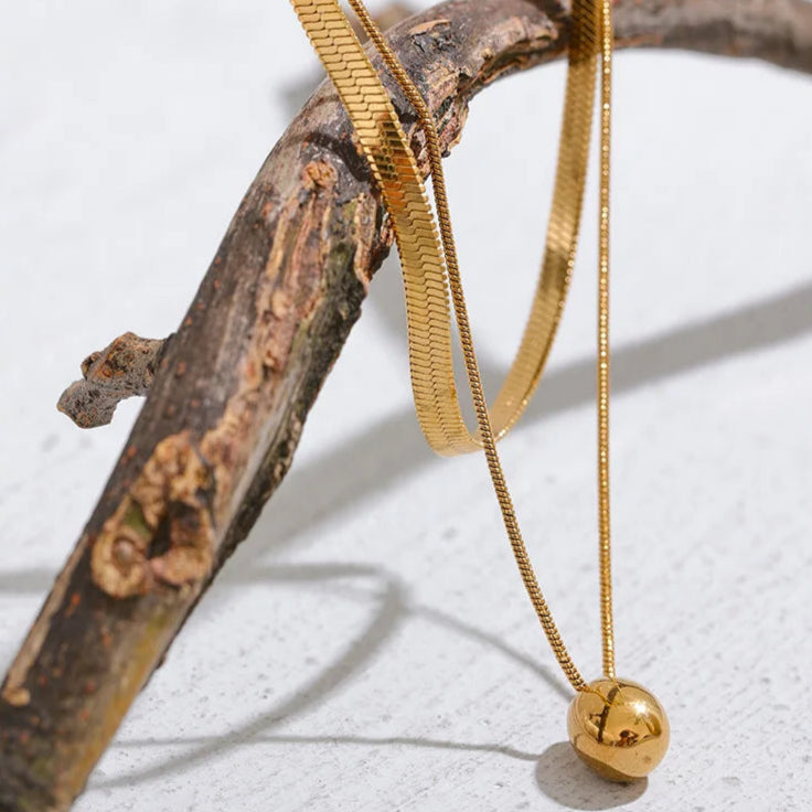 Kaulakoru Kaulapanta Suuri Vesipisara-riipus kulta