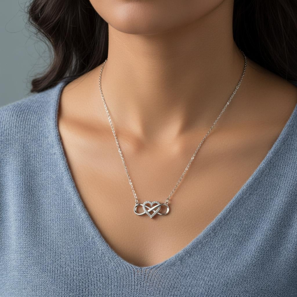 Infinity Symbol -kaulakoru naisten sydänriipus